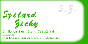 szilard zichy business card